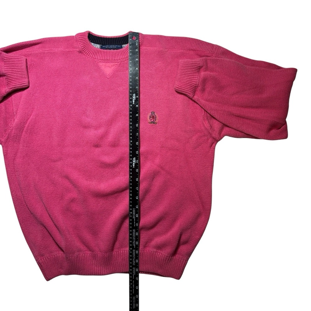 Tommy Hilfiger Sweater Mens XL Pink Long‎ Sleeve Pullover Preppy Casual Adult - Picture 2 of 6